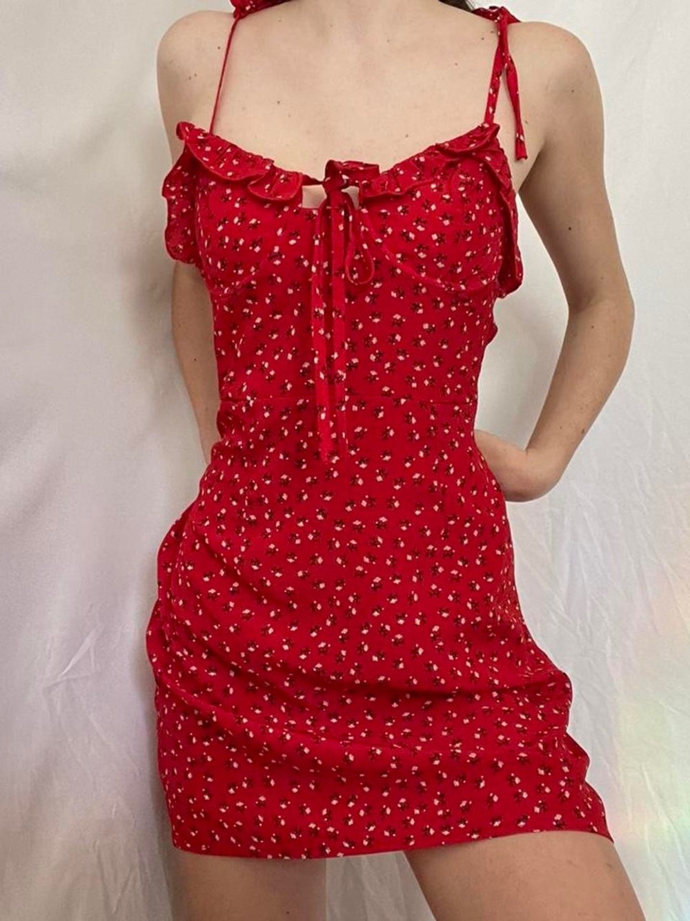 Princess Polly Red Floral Mini Dress